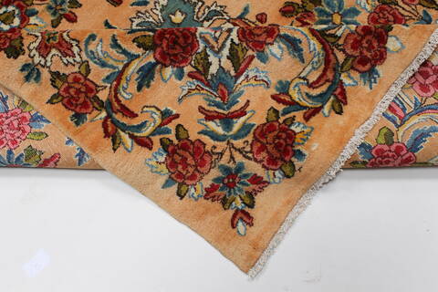 Kerman Cream Hand Knotted 100 X 149  Area Rug 100-27979 Image 3