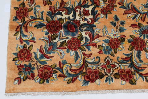 Kerman Cream Hand Knotted 100 X 149  Area Rug 100-27979 Image 8
