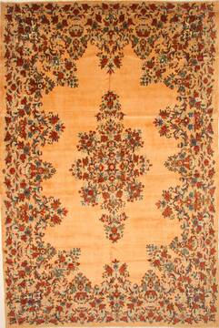 Kerman Cream Hand Knotted 10'0" X 14'9"  Area Rug 100-27979