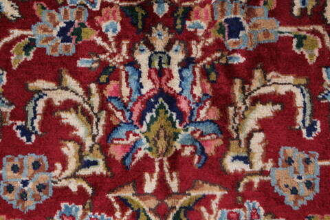 Kerman Red Hand Knotted 96 X 126  Area Rug 100-27983 Image 12