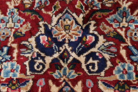 Kerman Red Hand Knotted 96 X 126  Area Rug 100-27983 Image 13