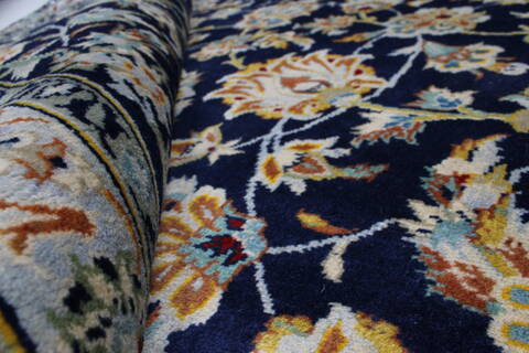 Kashan Beige Hand Knotted 103 X 137  Area Rug 100-27985 Image 4