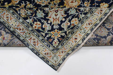 Kashan Beige Hand Knotted 103 X 137  Area Rug 100-27985 Image 5