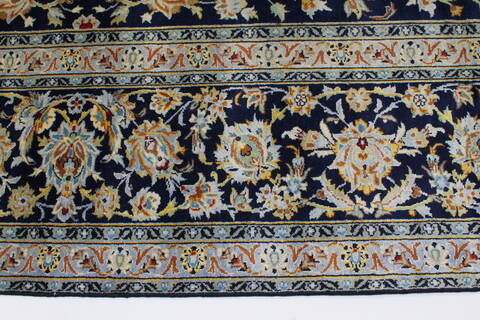 Kashan Beige Hand Knotted 103 X 137  Area Rug 100-27985 Image 8