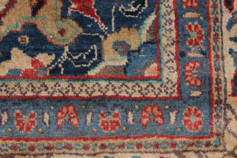 Sarouk Beige Hand Knotted 99 X 130  Area Rug 100-27987 Image 12