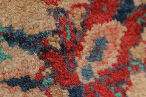 Sarouk Beige Hand Knotted 99 X 130  Area Rug 100-27987 Image 1