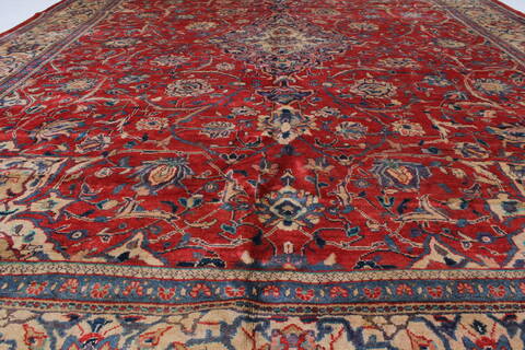 Sarouk Beige Hand Knotted 99 X 130  Area Rug 100-27987 Image 6
