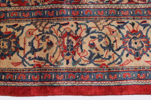 Sarouk Beige Hand Knotted 99 X 130  Area Rug 100-27987 Image 7