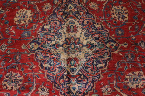 Sarouk Beige Hand Knotted 99 X 130  Area Rug 100-27987 Image 8