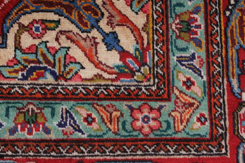 Tabriz Red Hand Knotted 98 X 128  Area Rug 100-27989 Image 14