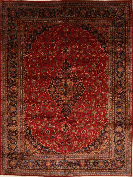 Kashmar Red Hand Knotted 99 X 131  Area Rug 100-27991 Image 0