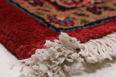 Hamedan Red Hand Knotted 107 X 136  Area Rug 100-27993 Image 7