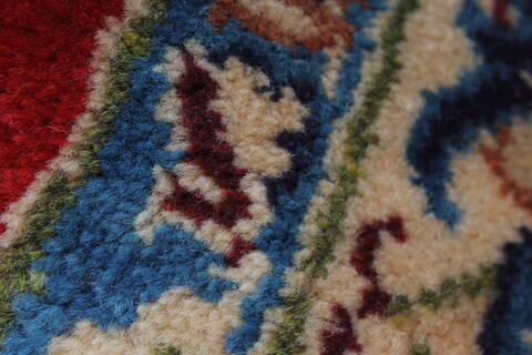 Isfahan Red Hand Knotted 101 X 136  Area Rug 100-27996 Image 1