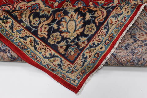 Isfahan Red Hand Knotted 101 X 136  Area Rug 100-27996 Image 3