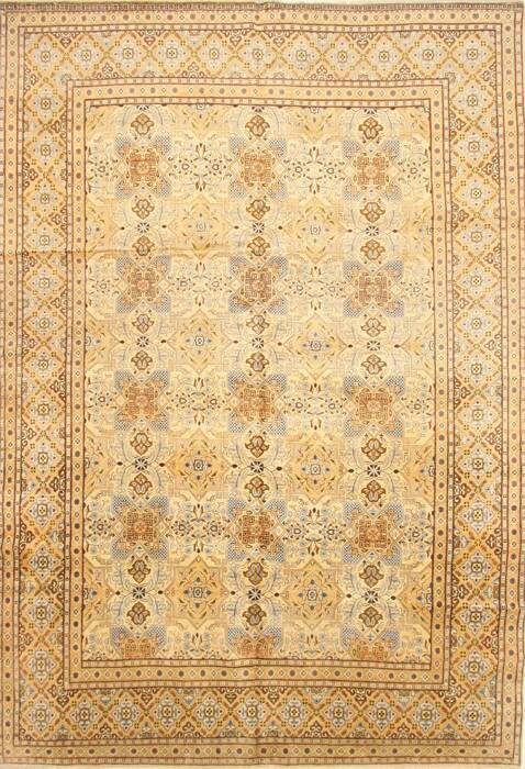 Kashan Beige Hand Knotted 85 X 125  Area Rug 100-28003 Image 0
