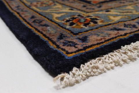 Kashan Beige Hand Knotted 100 X 131  Area Rug 100-28007 Image 10