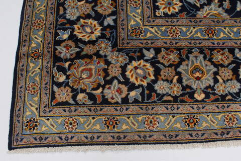 Kashan Beige Hand Knotted 100 X 131  Area Rug 100-28007 Image 9