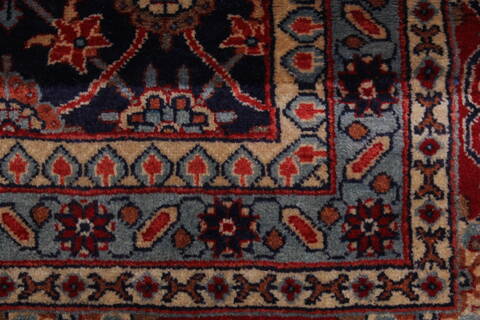 Varamin Blue Hand Knotted 82 X 109  Area Rug 100-28011 Image 11