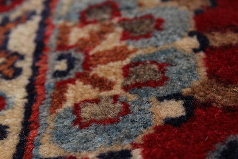 Varamin Blue Hand Knotted 82 X 109  Area Rug 100-28011 Image 12