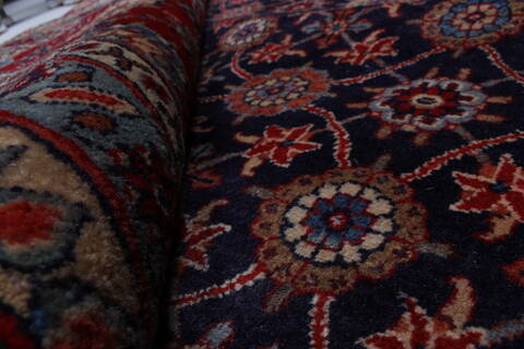 Varamin Blue Hand Knotted 82 X 109  Area Rug 100-28011 Image 2