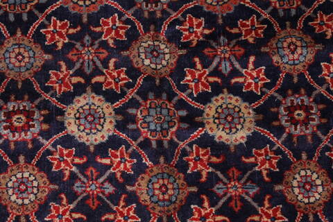 Varamin Blue Hand Knotted 82 X 109  Area Rug 100-28011 Image 7