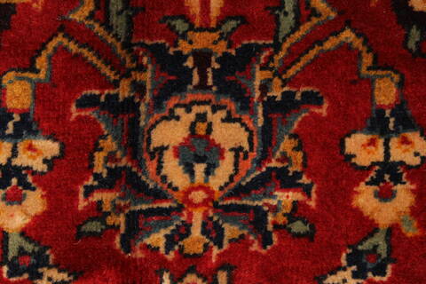 Kashan Red Hand Knotted 96 X 129  Area Rug 100-28015 Image 11