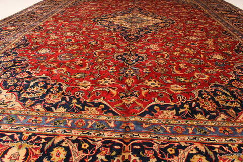 Kashan Red Hand Knotted 96 X 129  Area Rug 100-28015 Image 5
