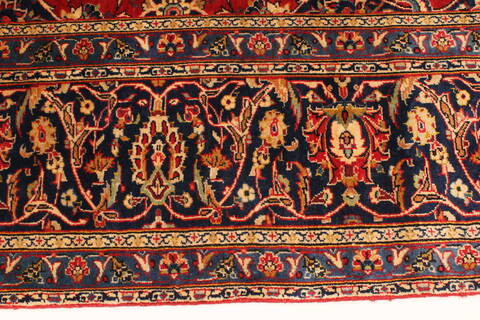 Kashan Red Hand Knotted 96 X 129  Area Rug 100-28015 Image 6