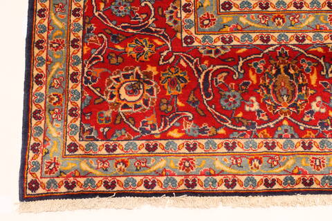 Kashan Blue Hand Knotted 97 X 143  Area Rug 100-28017 Image 10