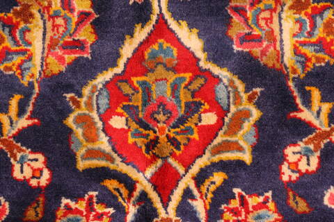 Kashan Blue Hand Knotted 97 X 143  Area Rug 100-28017 Image 14