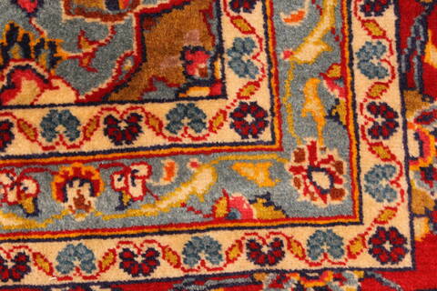 Kashan Blue Hand Knotted 97 X 143  Area Rug 100-28017 Image 15