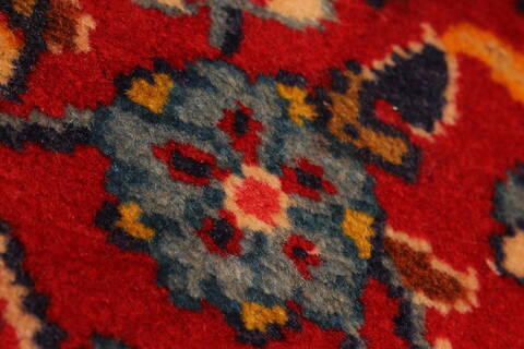 Kashan Blue Hand Knotted 97 X 143  Area Rug 100-28017 Image 1