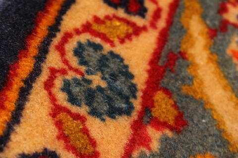 Kashan Blue Hand Knotted 97 X 143  Area Rug 100-28017 Image 2