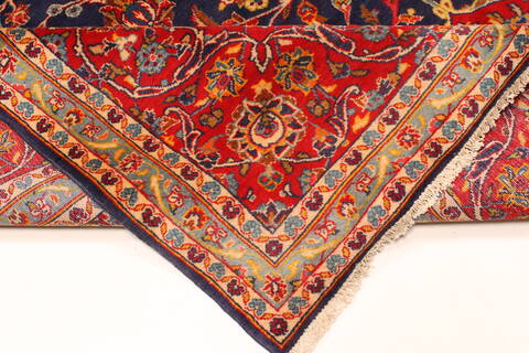 Kashan Blue Hand Knotted 97 X 143  Area Rug 100-28017 Image 5