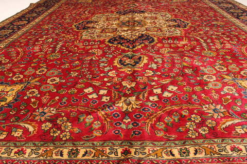 Tabriz Blue Hand Knotted 100 X 128  Area Rug 100-28019 Image 4