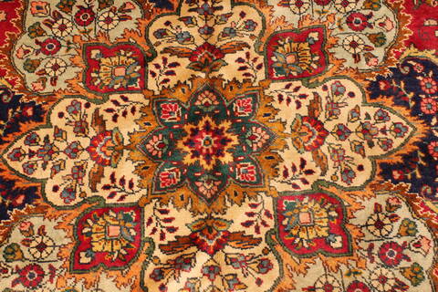 Tabriz Blue Hand Knotted 100 X 128  Area Rug 100-28019 Image 6