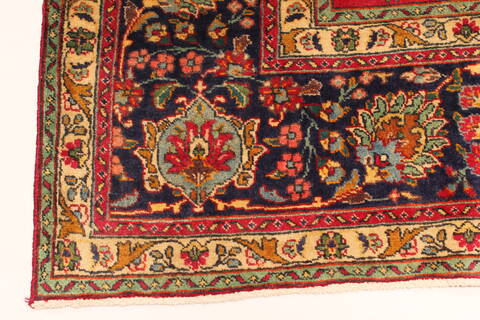 Tabriz Blue Hand Knotted 100 X 128  Area Rug 100-28019 Image 7
