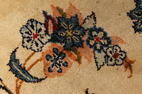 Kerman Blue Hand Knotted 112 X 156  Area Rug 100-28021 Image 11