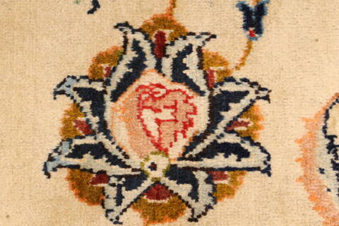 Kerman Blue Hand Knotted 112 X 156  Area Rug 100-28021 Image 12