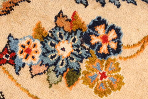 Kerman Blue Hand Knotted 112 X 156  Area Rug 100-28021 Image 14