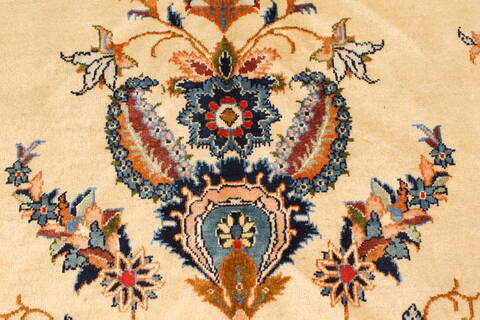 Kerman Blue Hand Knotted 112 X 156  Area Rug 100-28021 Image 1