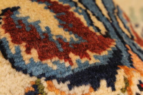 Kerman Blue Hand Knotted 112 X 156  Area Rug 100-28021 Image 2