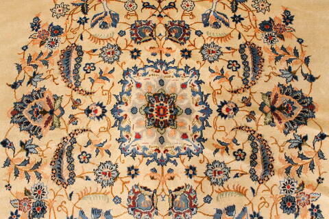 Kerman Blue Hand Knotted 112 X 156  Area Rug 100-28021 Image 8