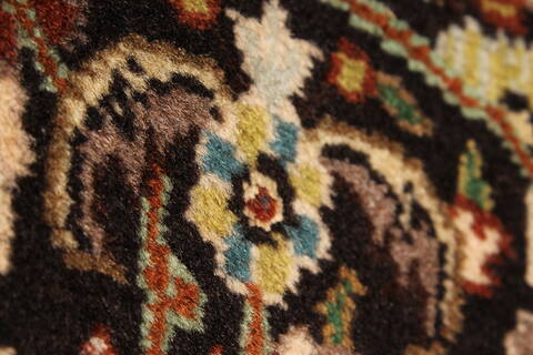 Mahi Beige Hand Knotted 98 X 131  Area Rug 100-28027 Image 1