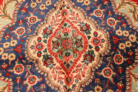 Tabriz Blue Hand Knotted 108 X 171  Area Rug 100-28029 Image 7