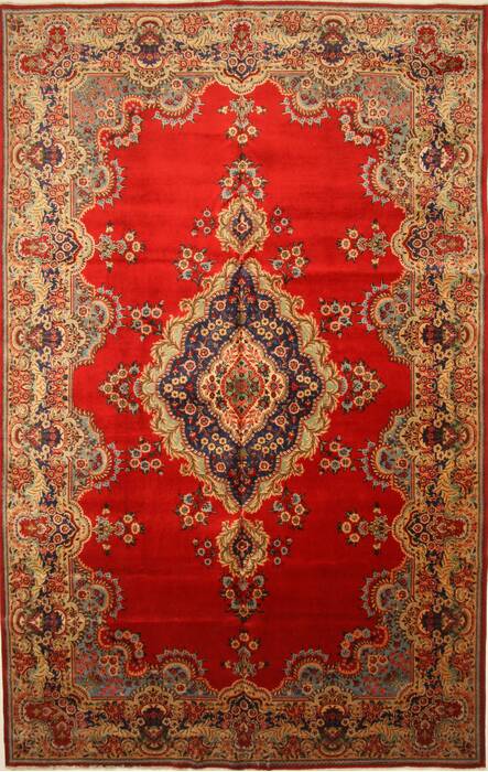 Tabriz Blue Hand Knotted 108 X 171  Area Rug 100-28029 Image 0