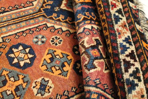 Shiraz Brown Hand Knotted 310 X 69  Area Rug 400-28038 Image 4