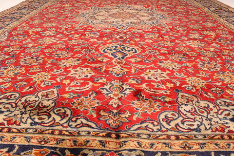 Kashan Red Hand Knotted 96 X 134  Area Rug 100-28039 Image 8
