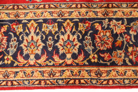 Kashan Red Hand Knotted 96 X 134  Area Rug 100-28039 Image 9