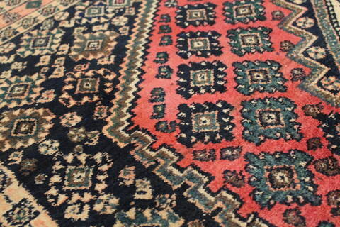 Afshar Purple Hand Knotted 510 X 71  Area Rug 400-28043 Image 11